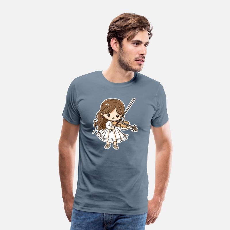 Violin Girl Cartoon Style