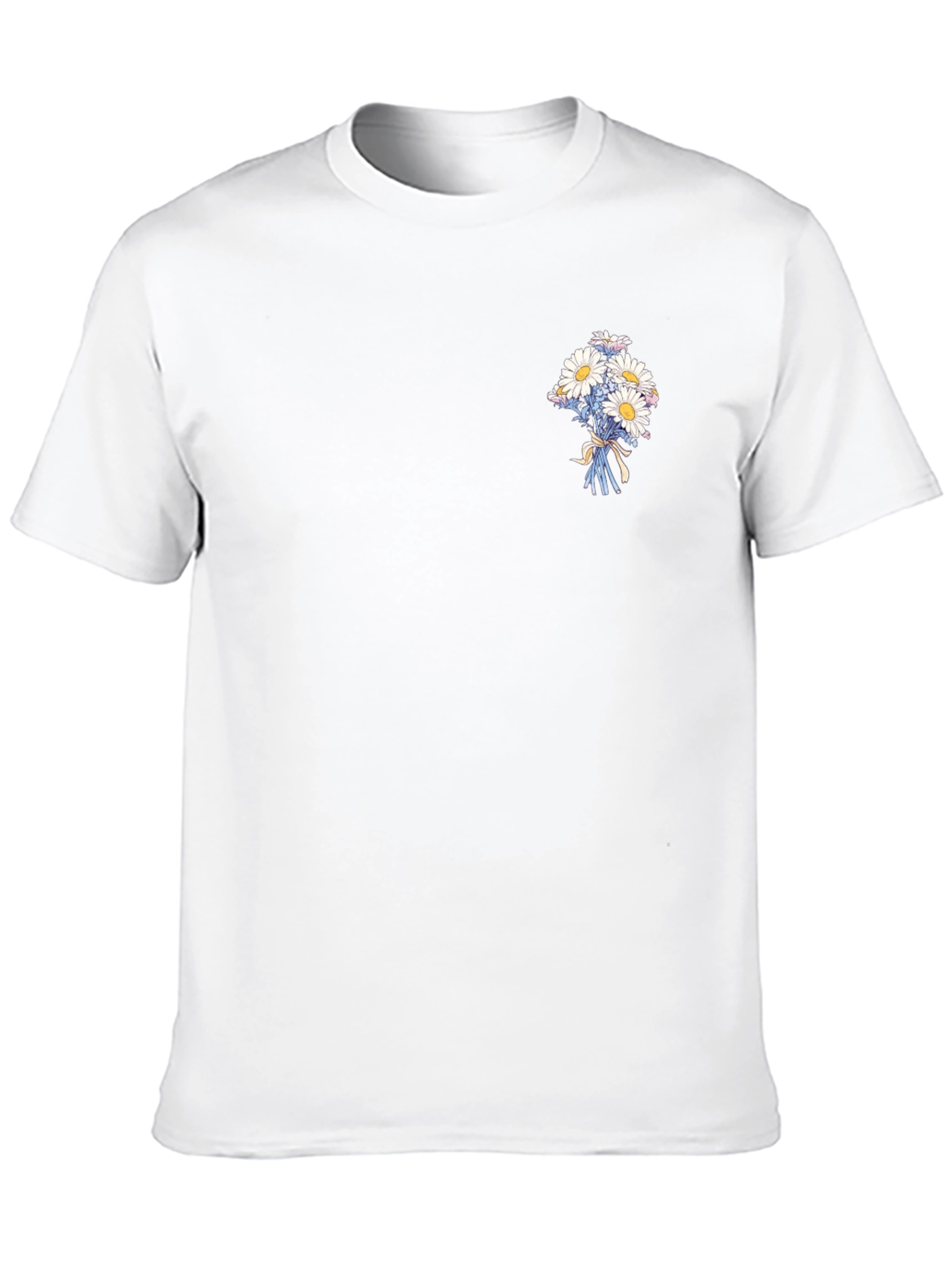 Daisy Bouquet Graphic Tee - Black Casual Shirt