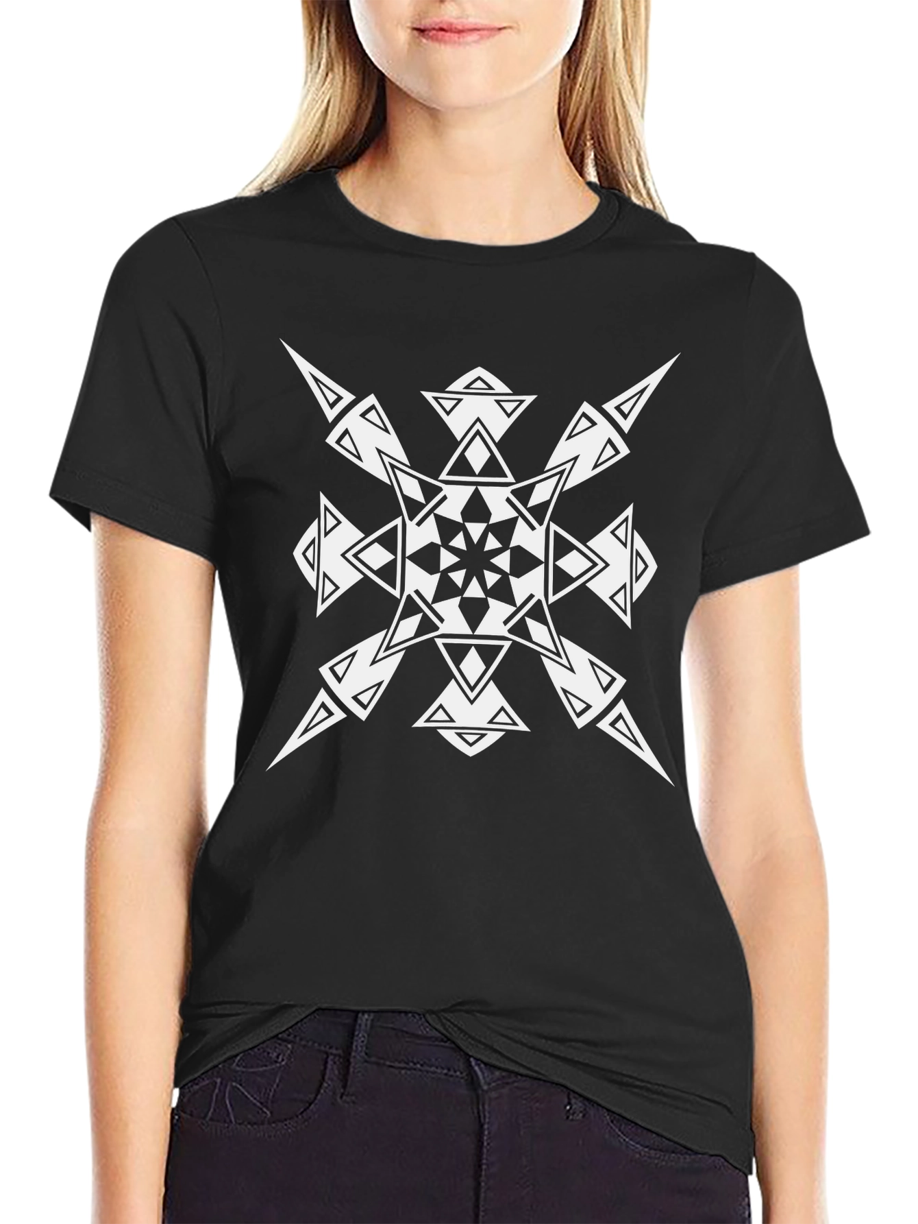 Geometric Black T-Shirt