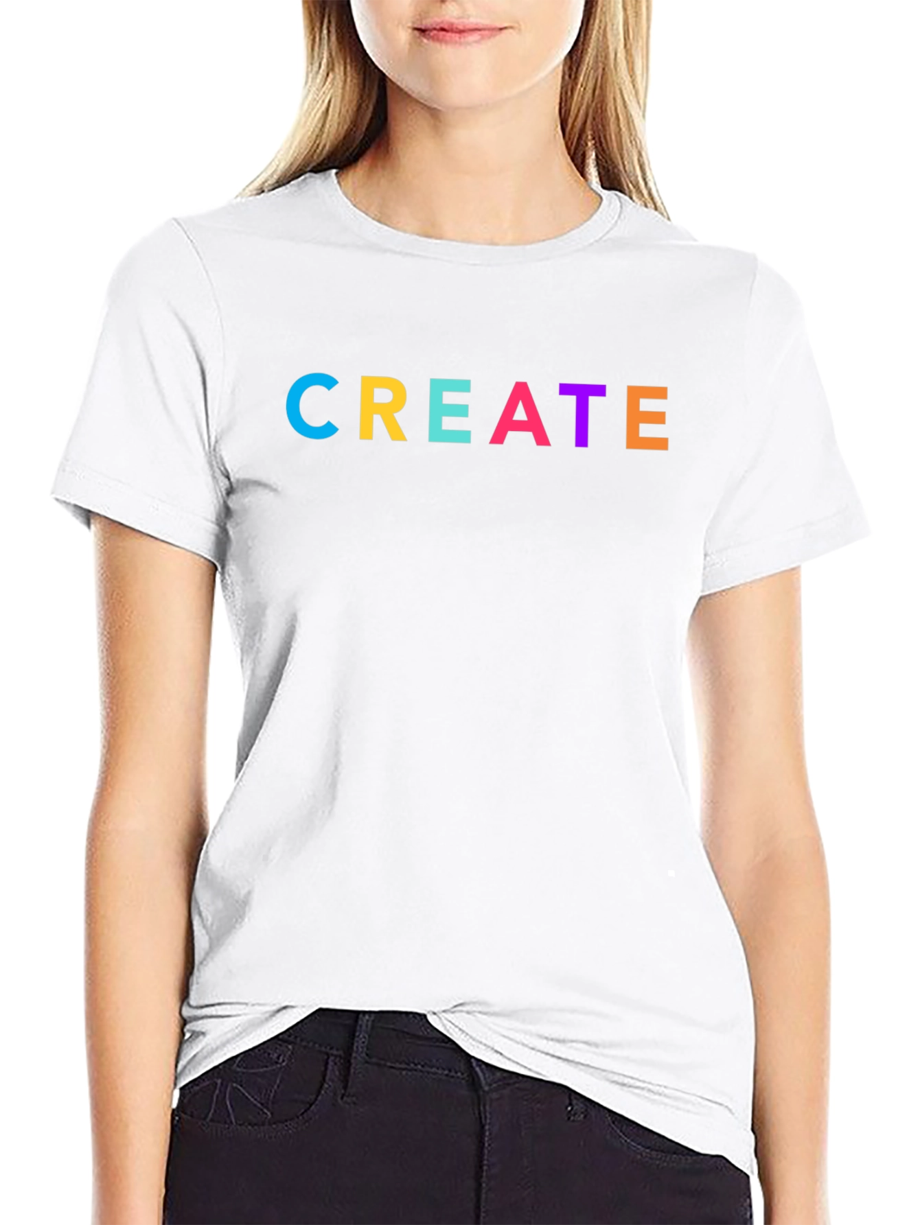 CREATE Colorful Graphic T-Shirt