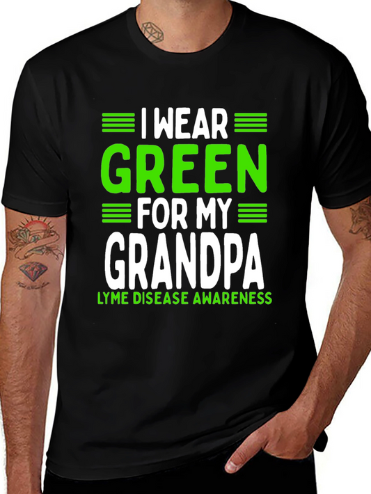 I Wear Green For My Grandpa Lyme Disease Awareness T-Shirt