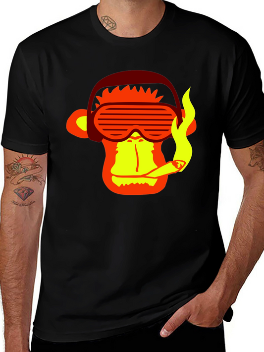 Cool Monkey Graphic Tee - Stylish Black T-Shirt