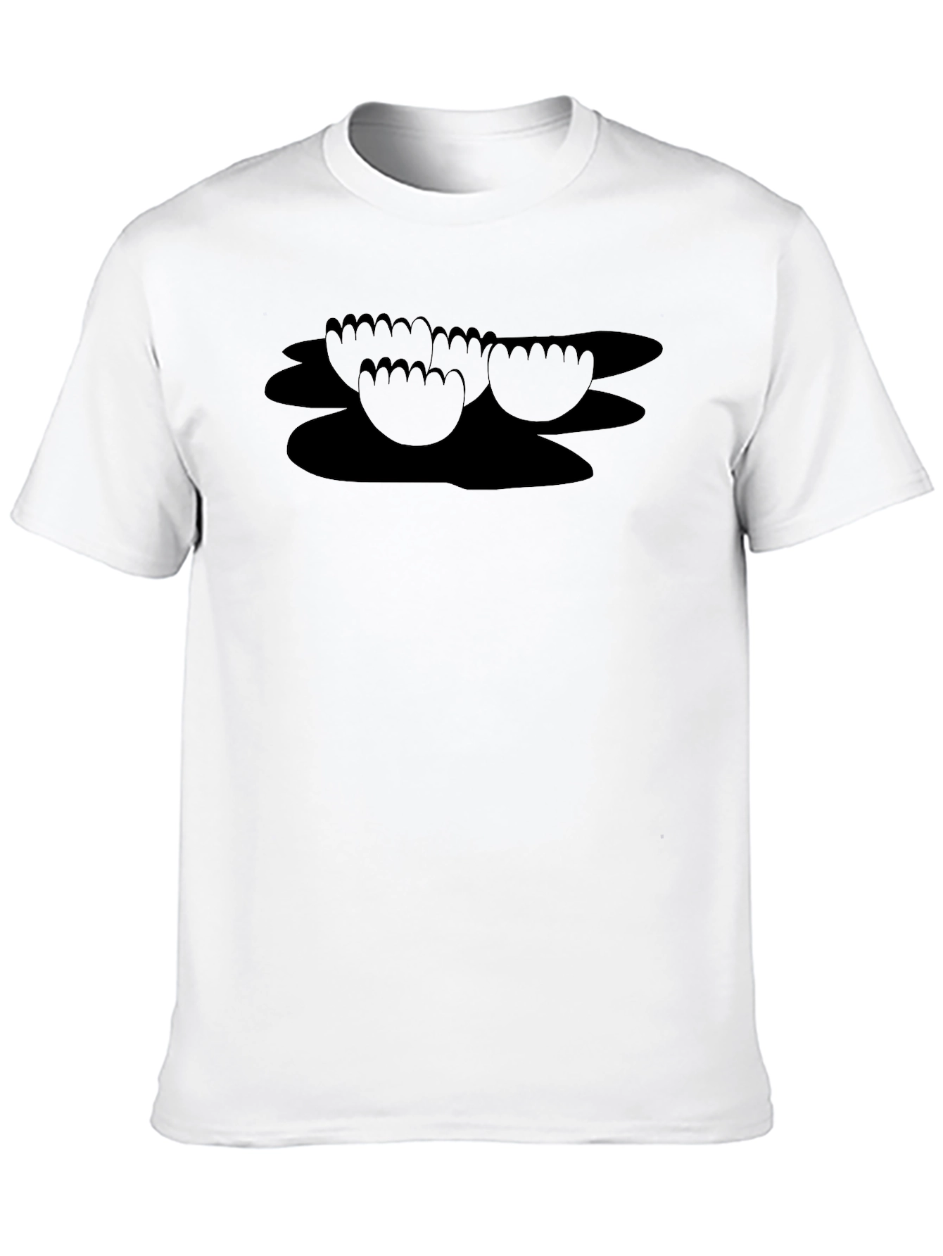 Black Funny Feet Graphic T-Shirt
