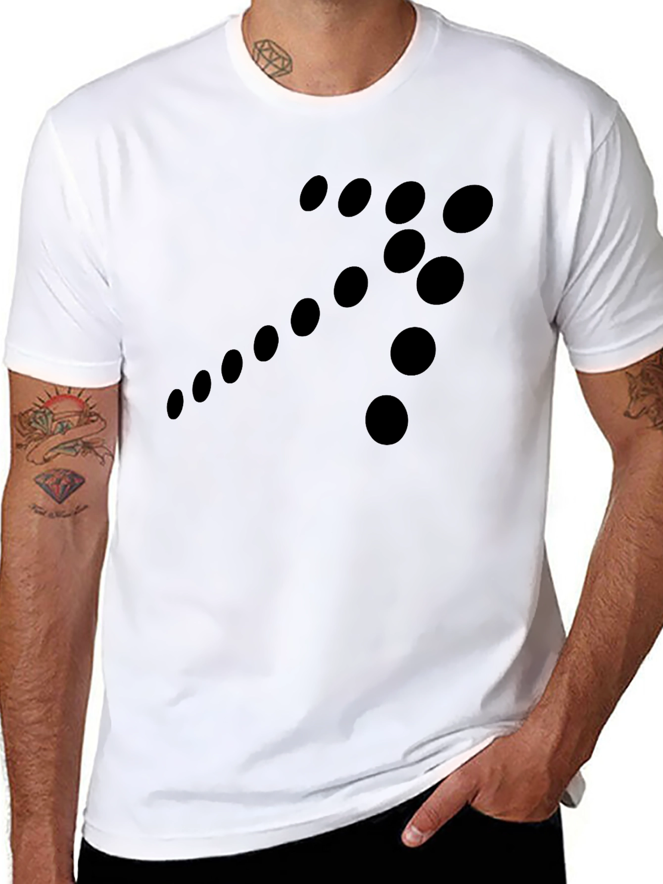 Modern Arrow Graphic Black T-Shirt