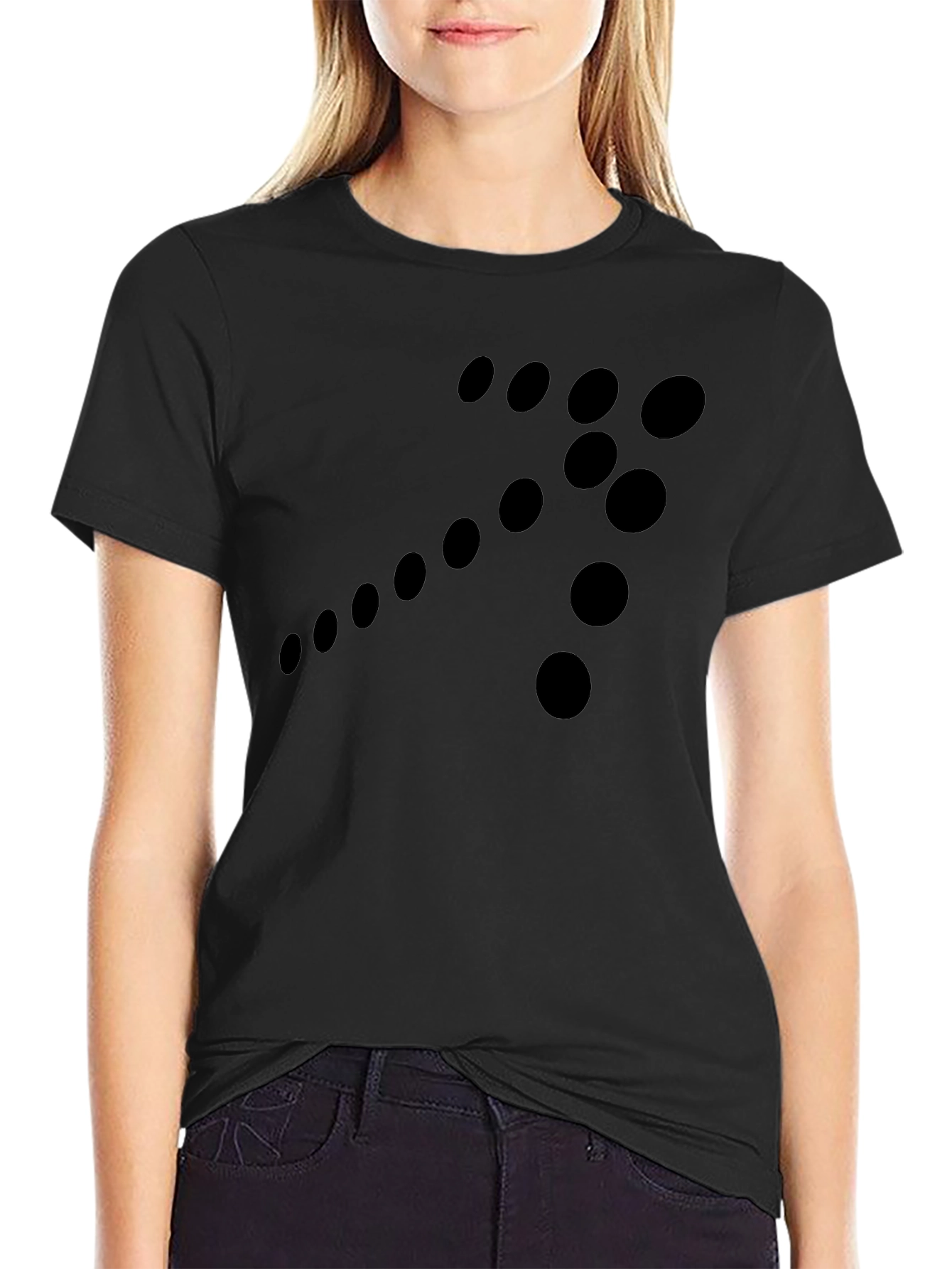 Modern Arrow Graphic Black T-Shirt