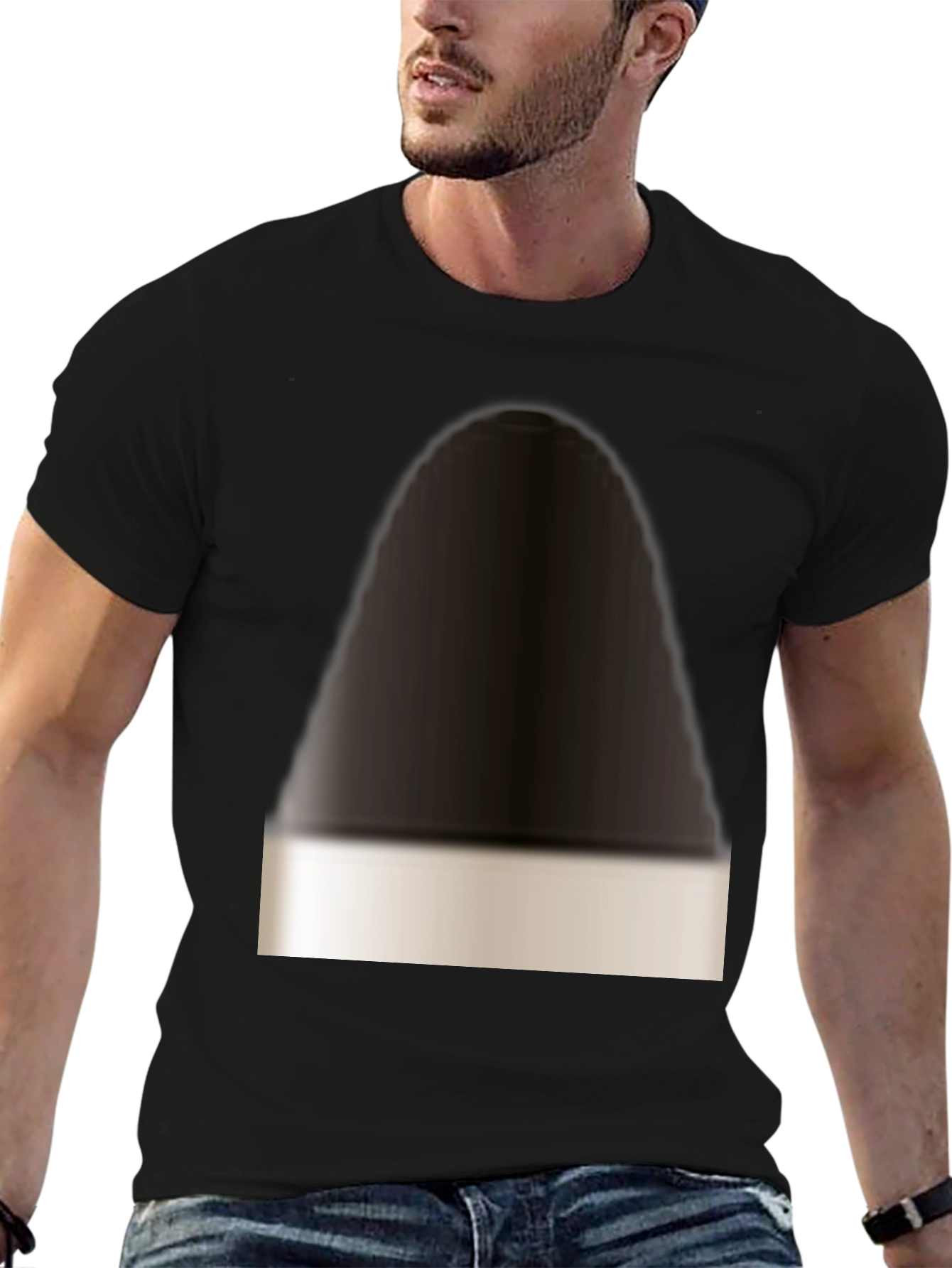 Modern Black T-Shirt with Abstract Design