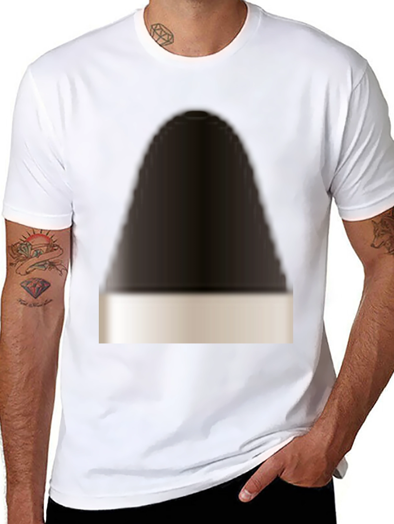 Modern Black T-Shirt with Abstract Design