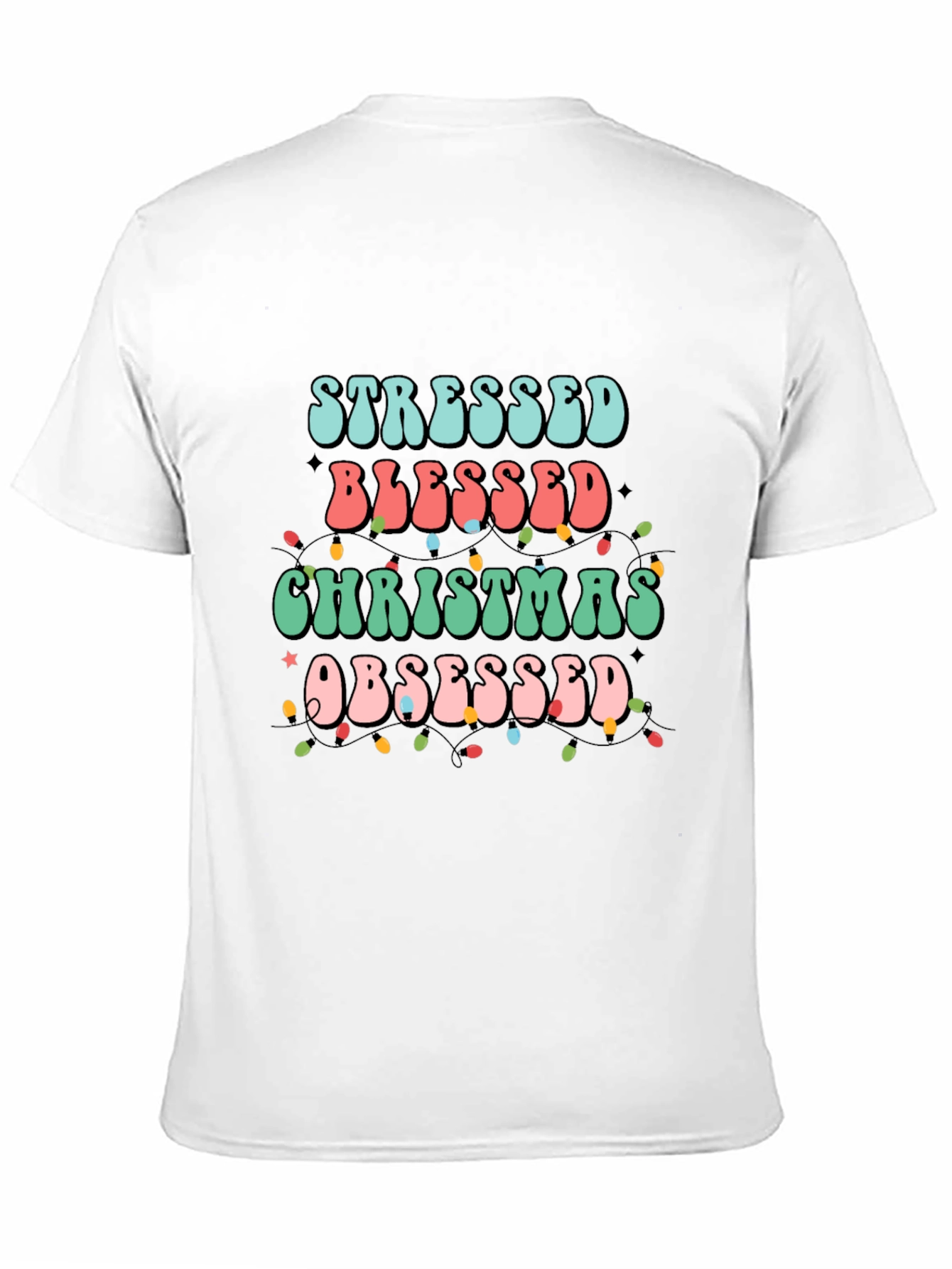 Stressed Blessed Christmas Obsessed T-Shirt
