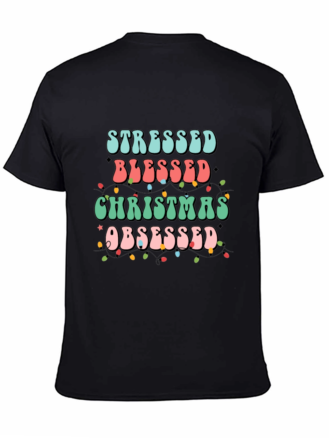 Stressed Blessed Christmas Obsessed T-Shirt