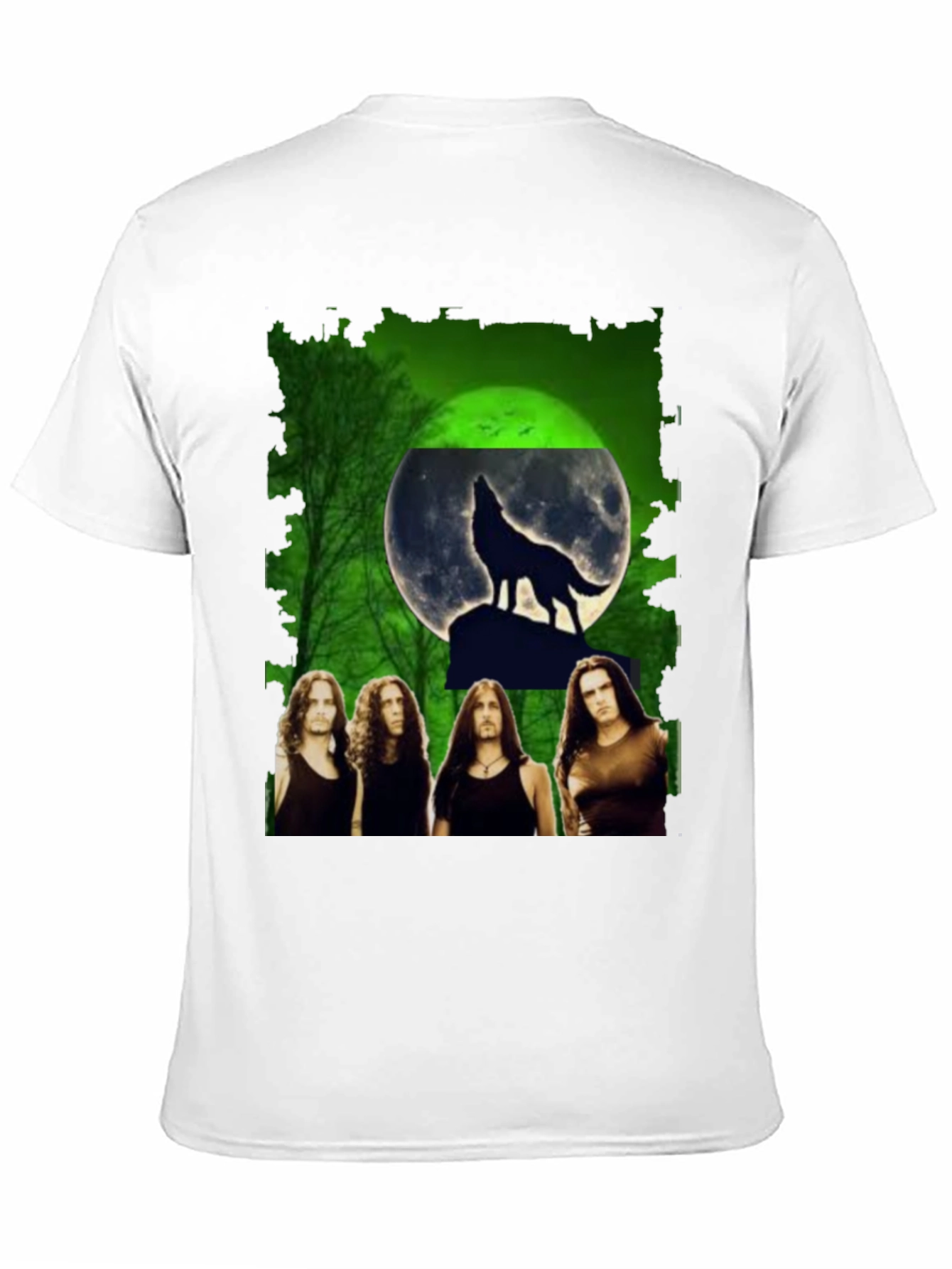 Wolf Moon Band Graphic Black T-Shirt