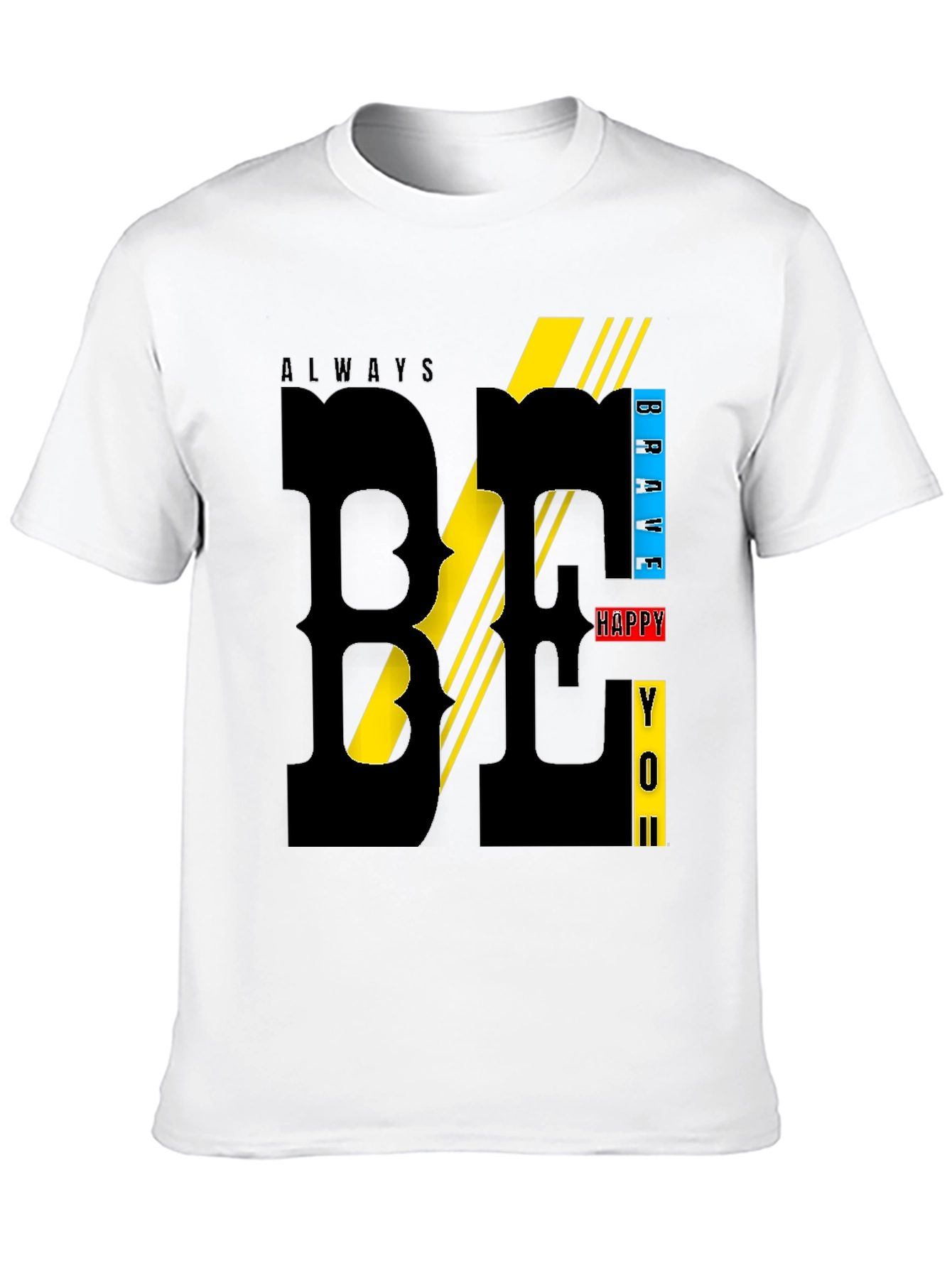 Stylish Black T-Shirt with Bold BE YOU Design