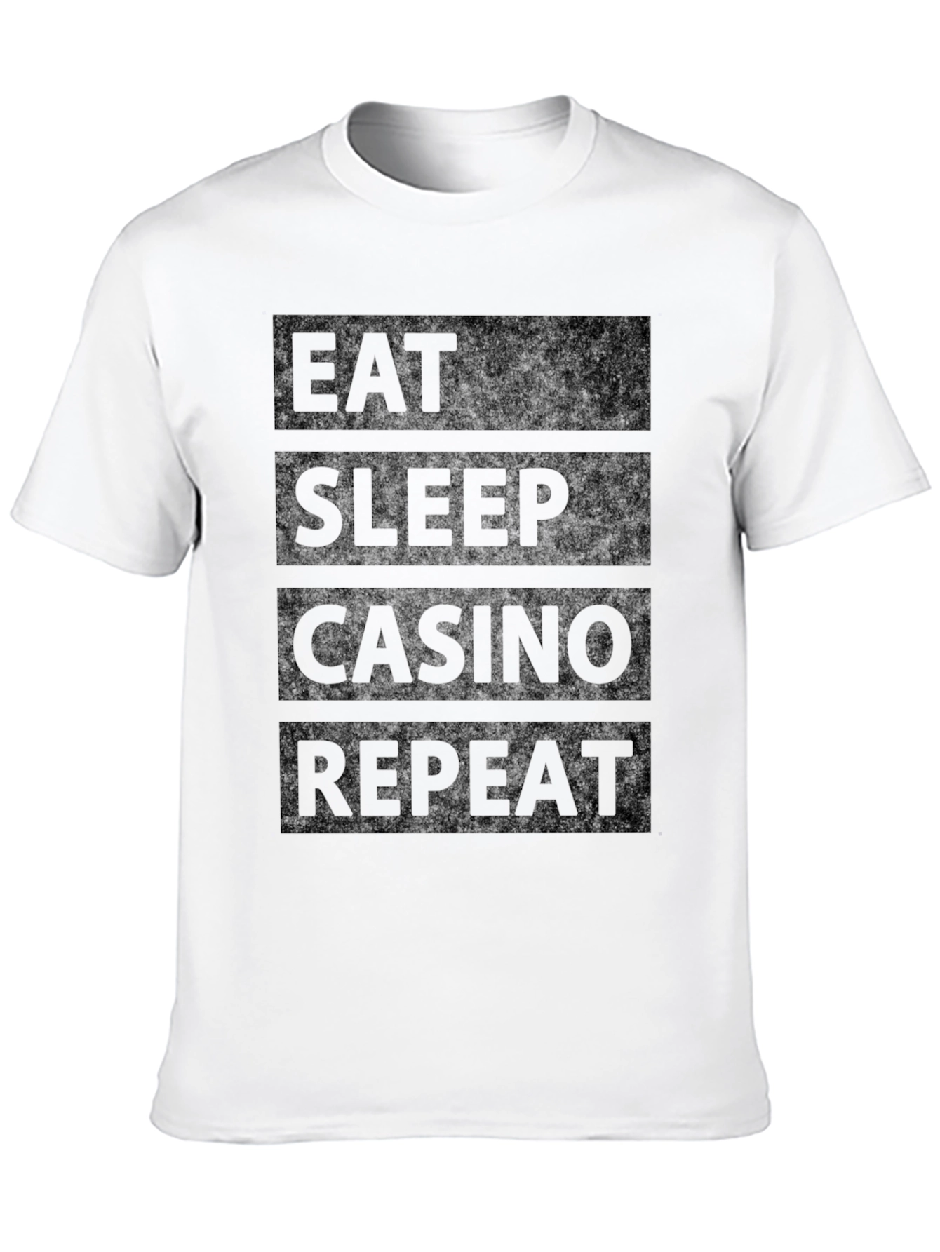 Eat Sleep Casino Repeat Black Graphic Tee