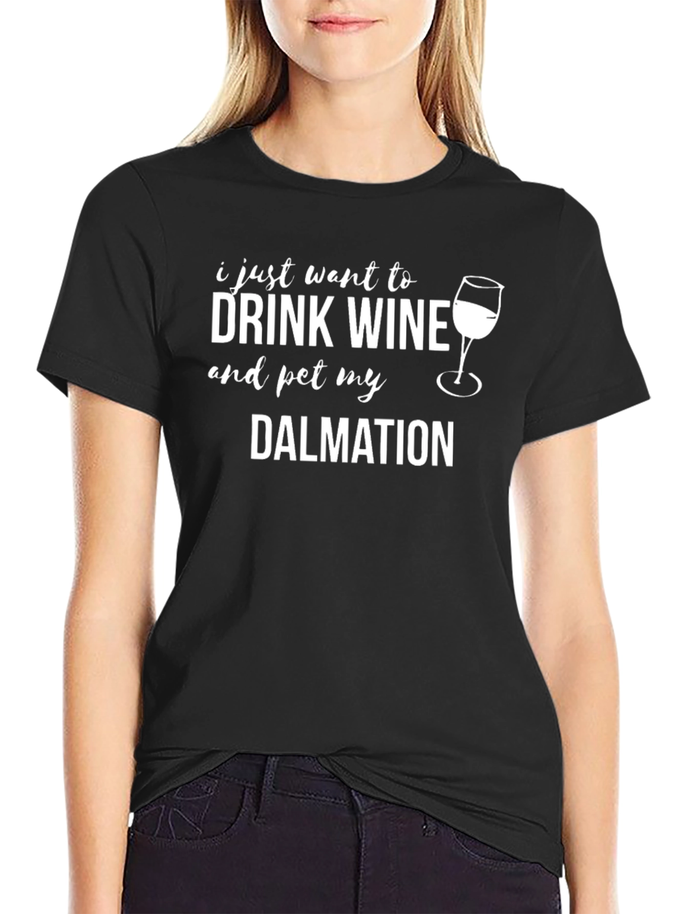Drink Wine & Pet Dalmatian T-Shirt