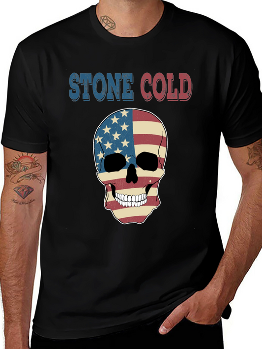 Stone Cold Skull Flag Graphic Tee