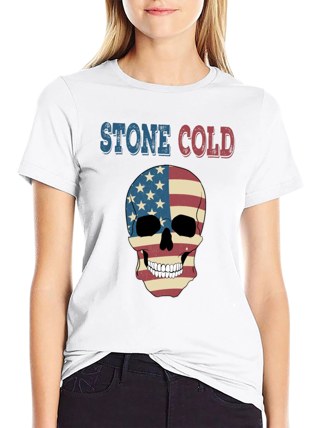 Stone Cold Skull Flag Graphic Tee