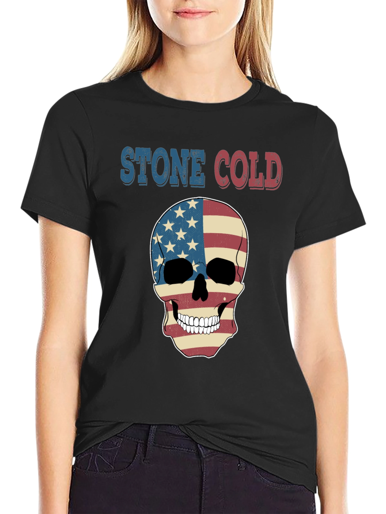 Stone Cold Skull Flag Graphic Tee