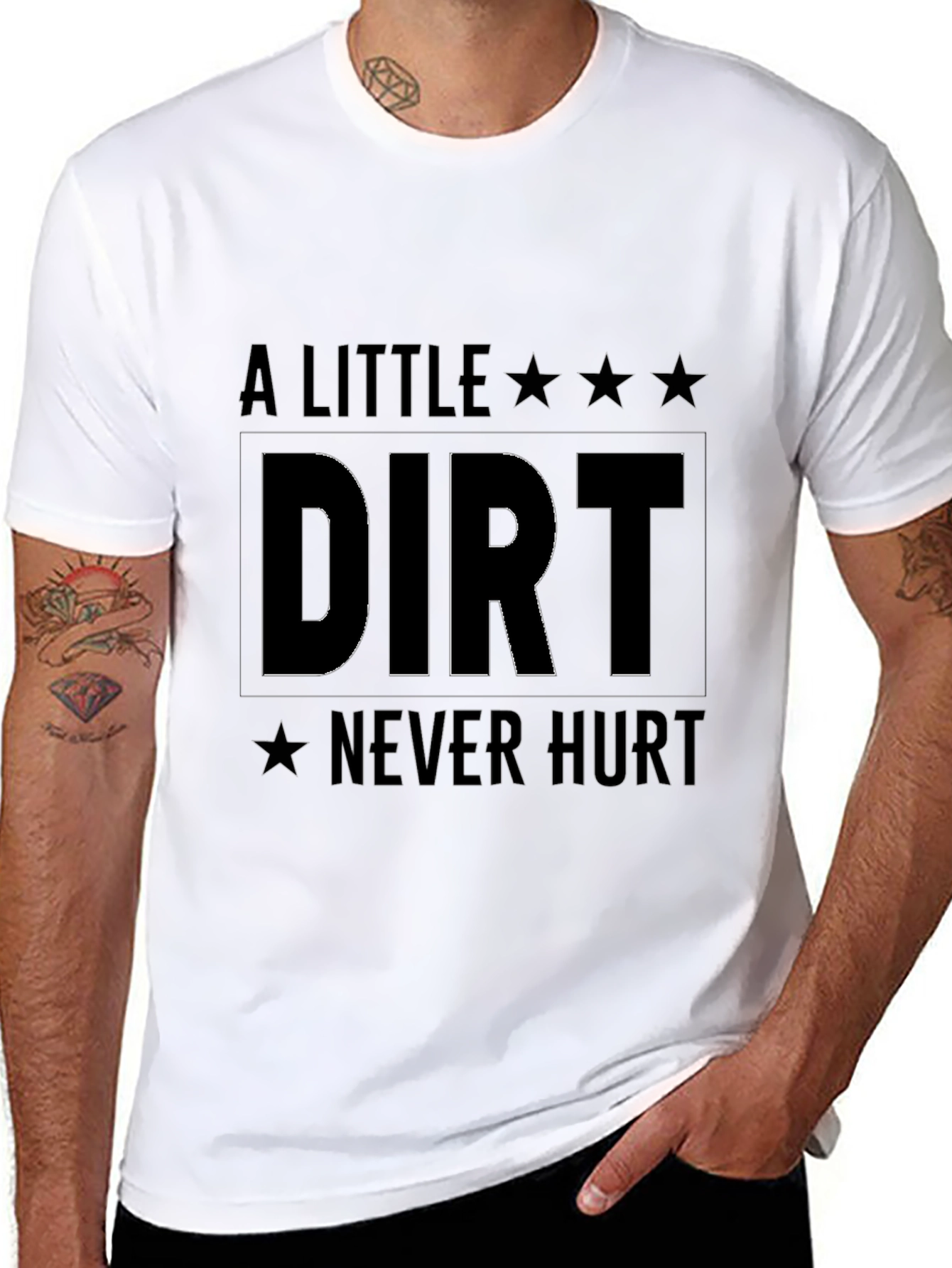 A Little Dirt Never Hurt T-Shirt - Black