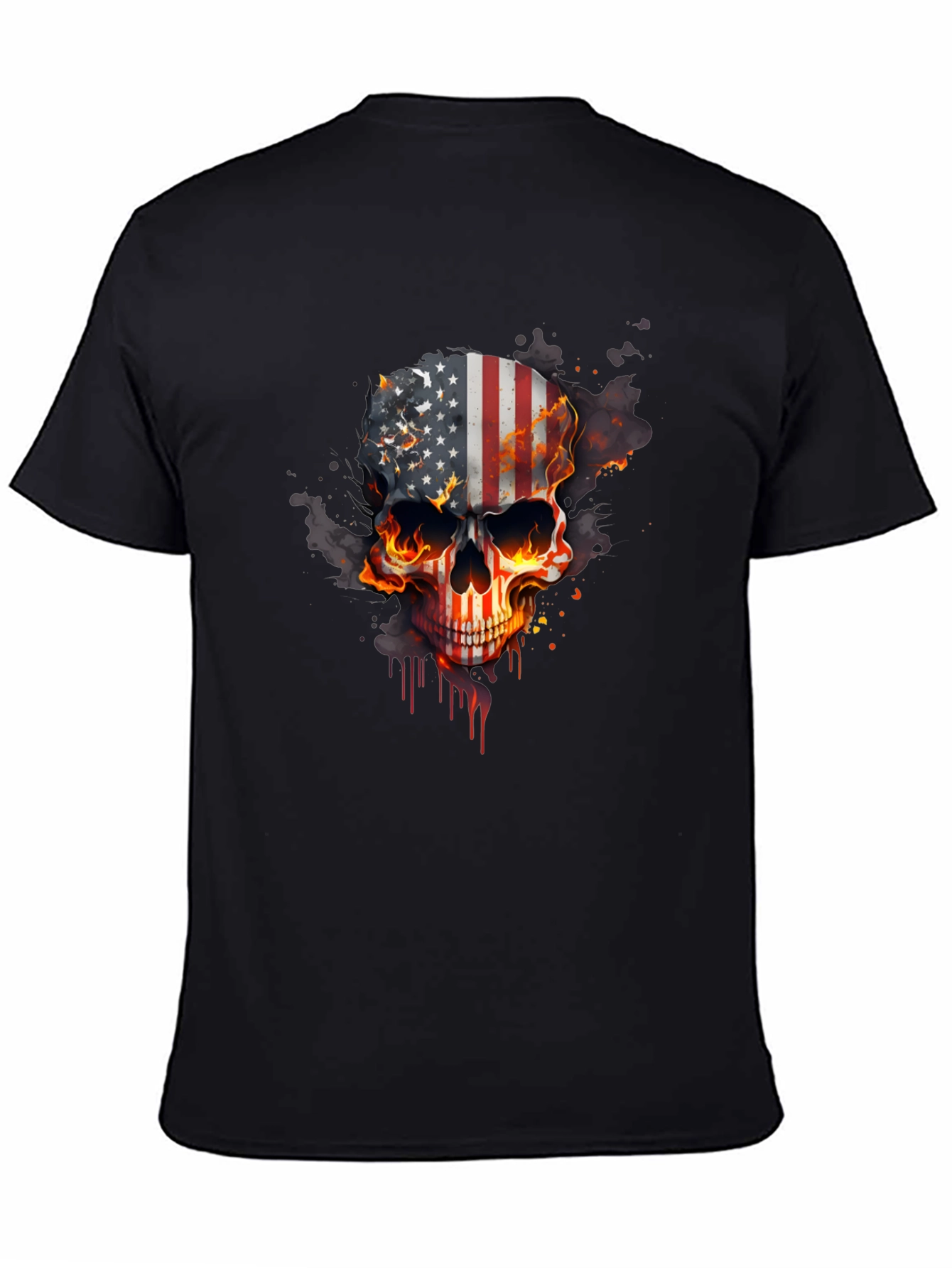 American Flag Skull Graphic Tee
