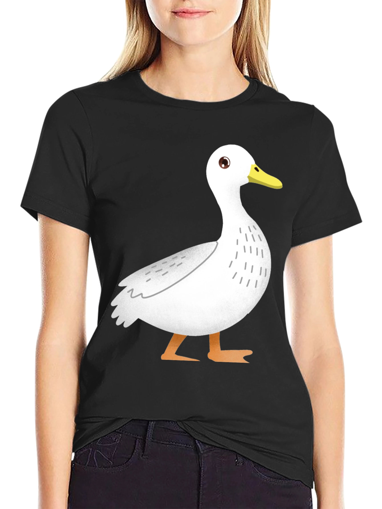 Duck Graphic Tee - Casual Black T-Shirt