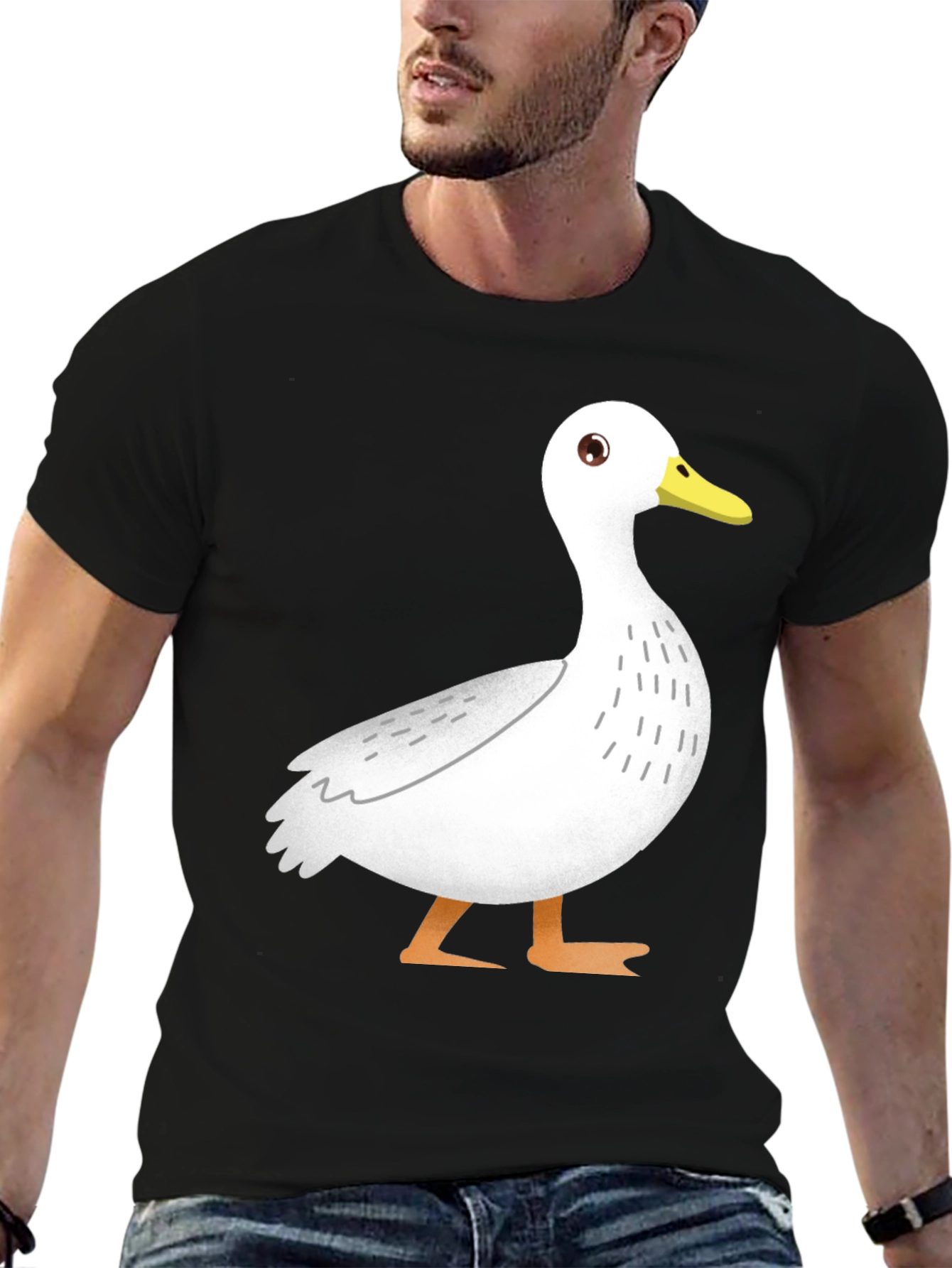 Duck Graphic Tee - Casual Black T-Shirt