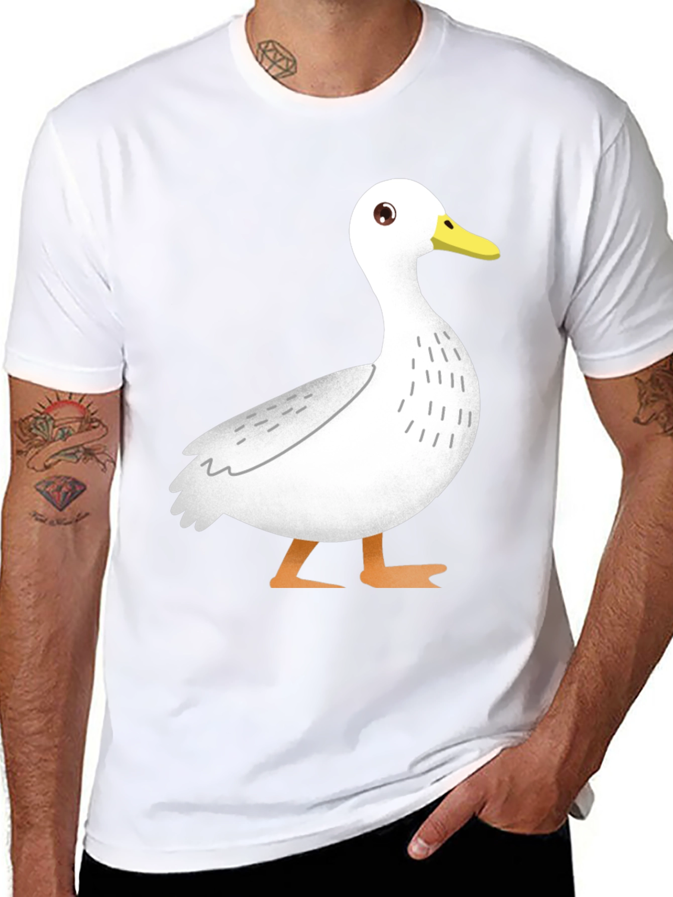 Duck Graphic Tee - Casual Black T-Shirt
