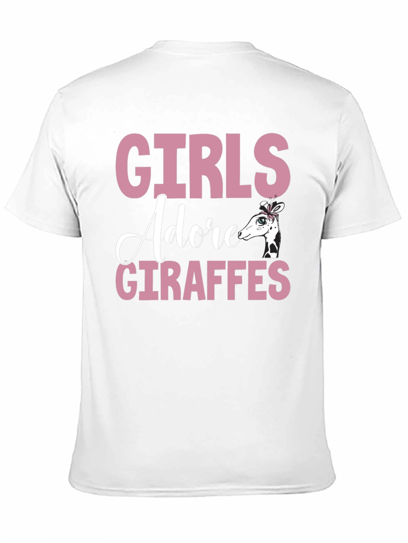 Girls Adore Giraffes Black T-Shirt Cute Giraffe Tee