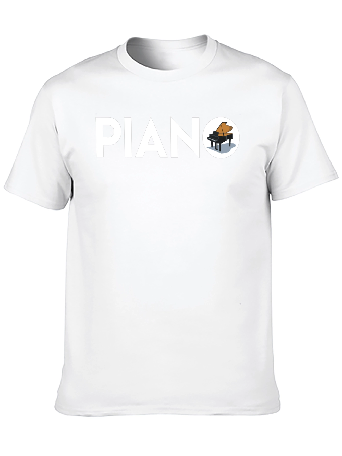 Piano Graphic T-Shirt - Stylish Music Tee