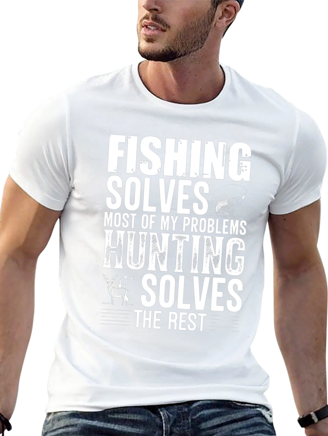 Fishing & Hunting Solves Problems T-Shirt