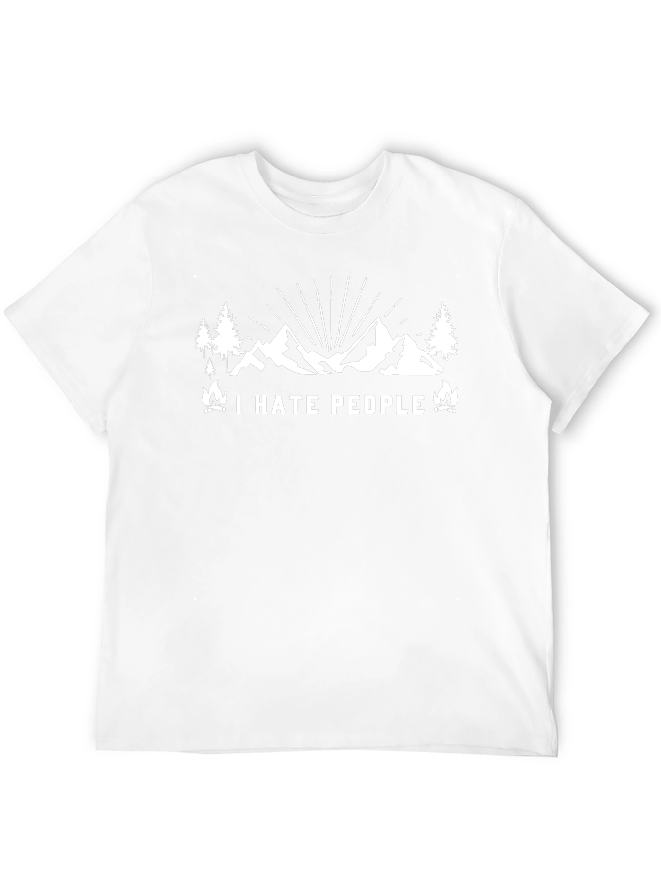 I Hate People Graphic T-Shirt - Camping Design