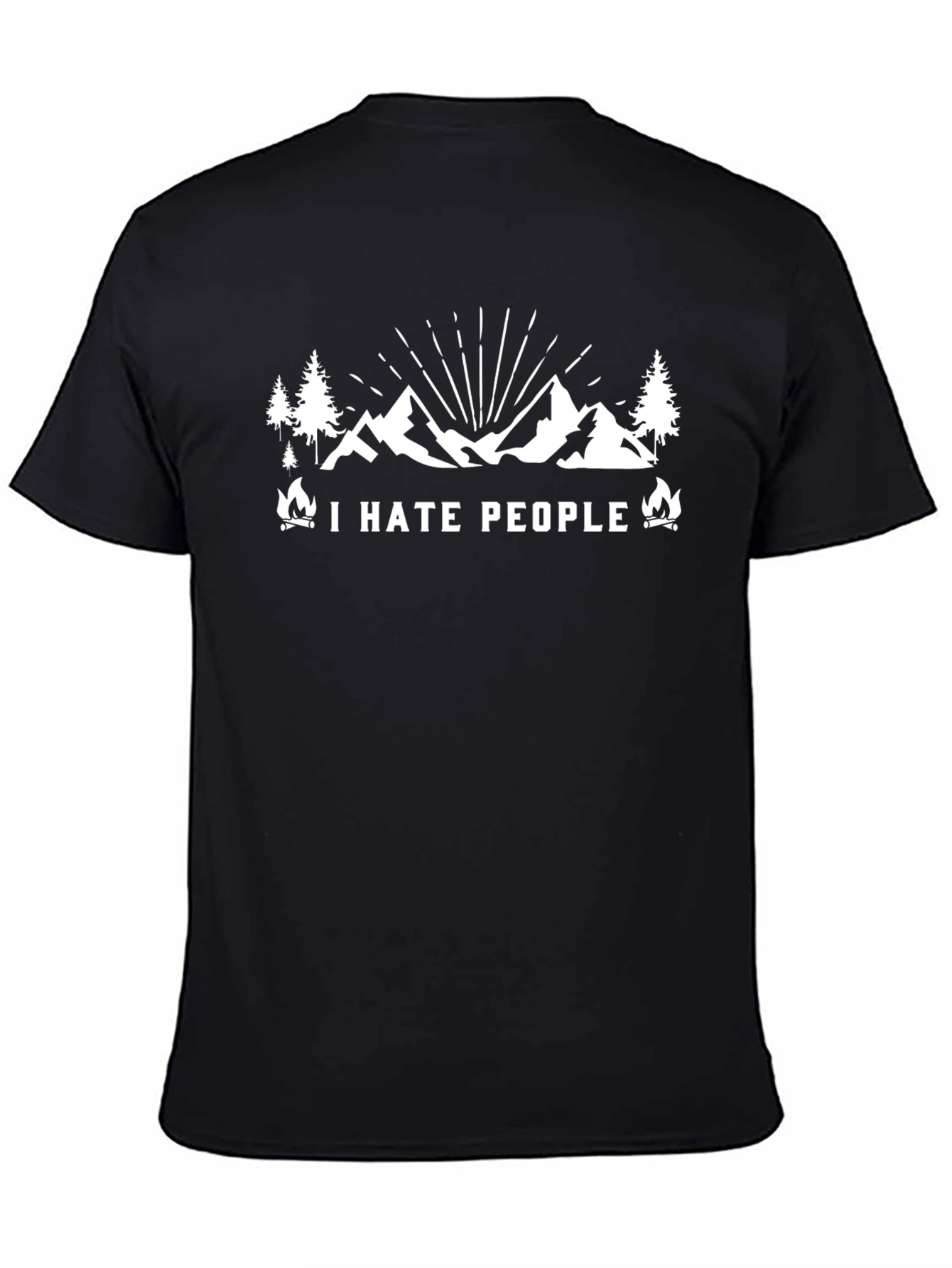 I Hate People Graphic T-Shirt - Camping Design