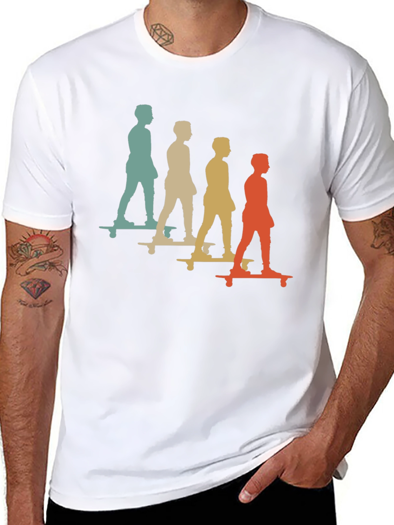 Retro Skateboarder Silhouette T-Shirt