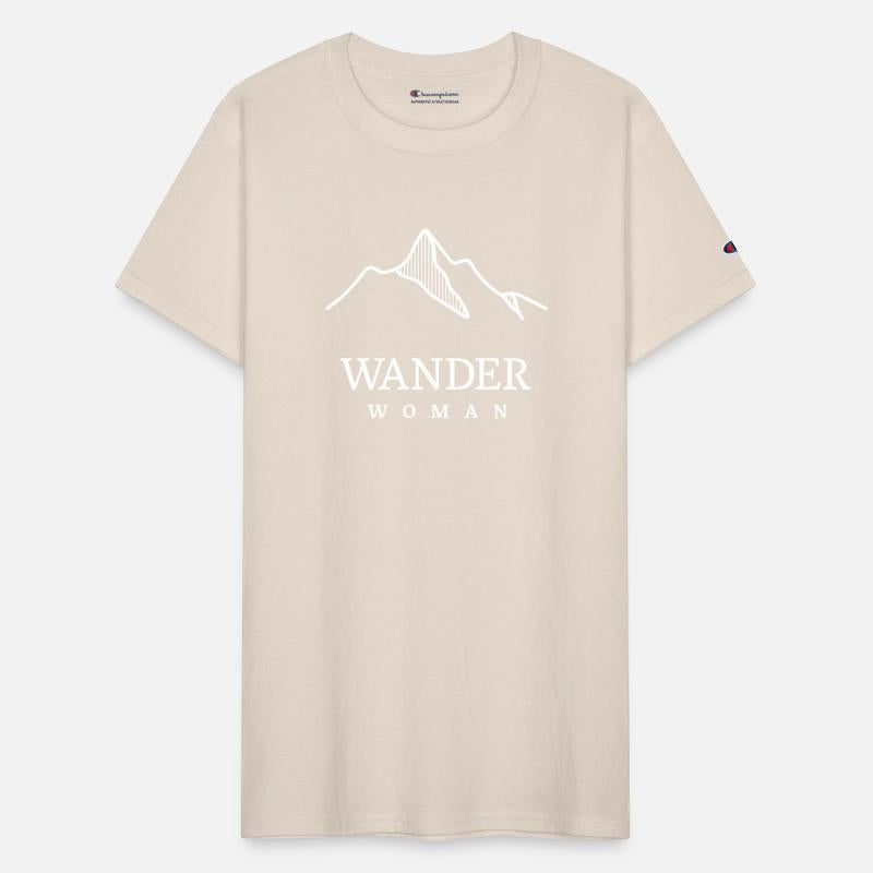Wander Woman with mountains
