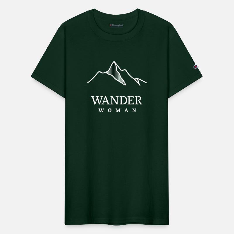Wander Woman with mountains