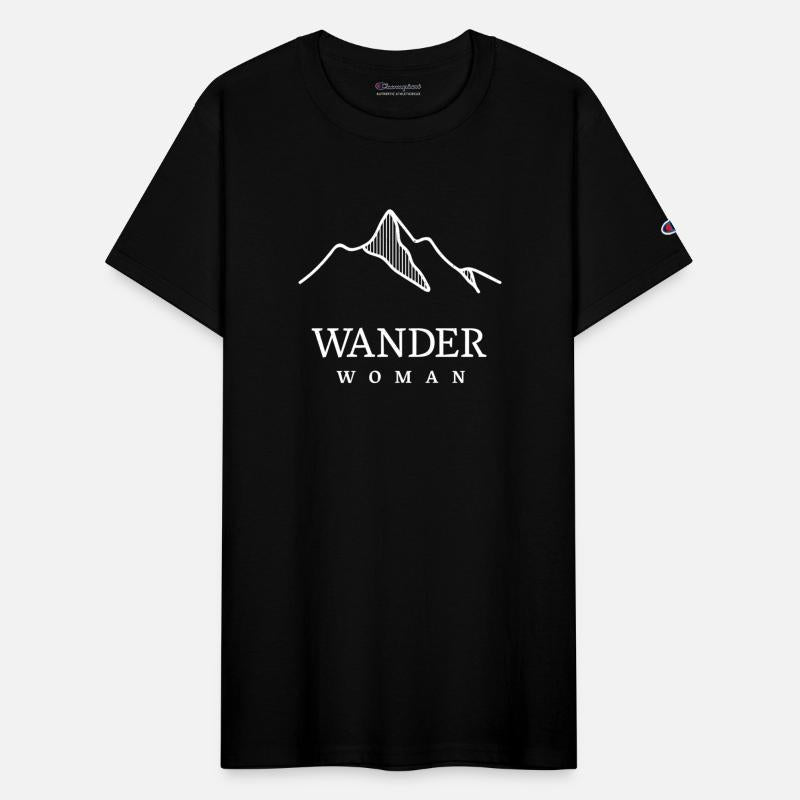 Wander Woman with mountains