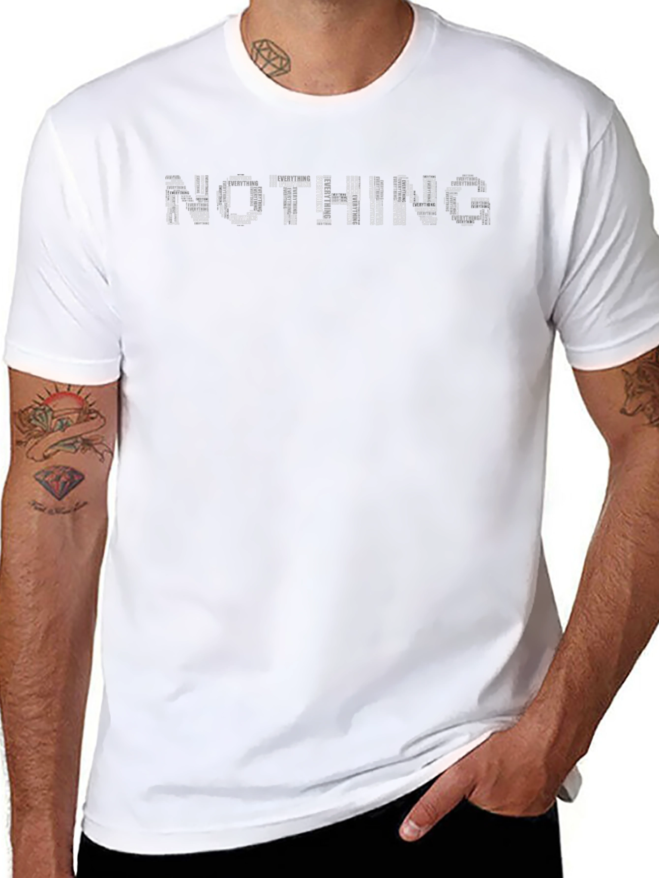 Nothing Everything Word Art Graphic Tee