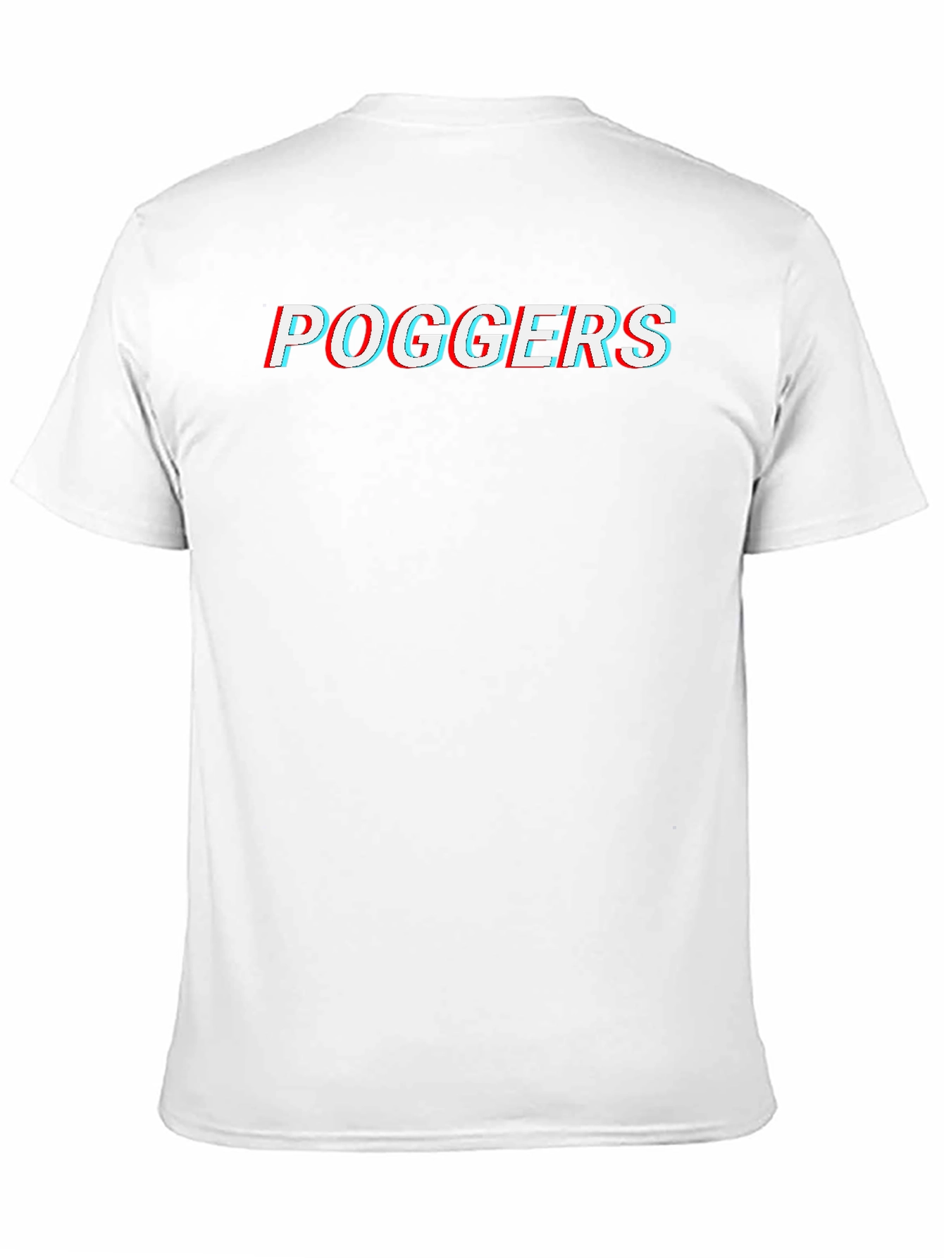 Poggers Glitch Style Graphic Tee - Black