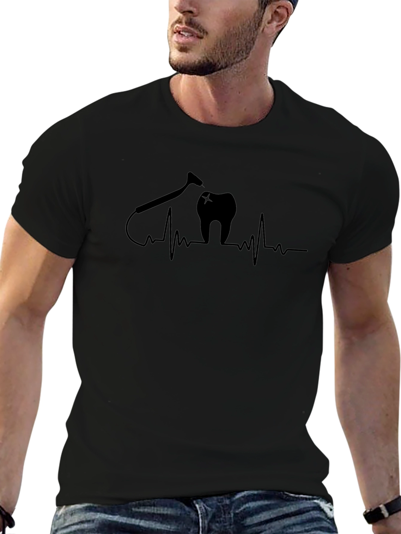 Dentist Heartbeat T-Shirt - Dental Lover Tee
