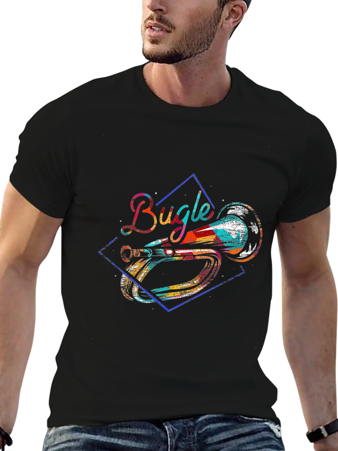 Bugle Graphic Tee - Music Lovers Shirt
