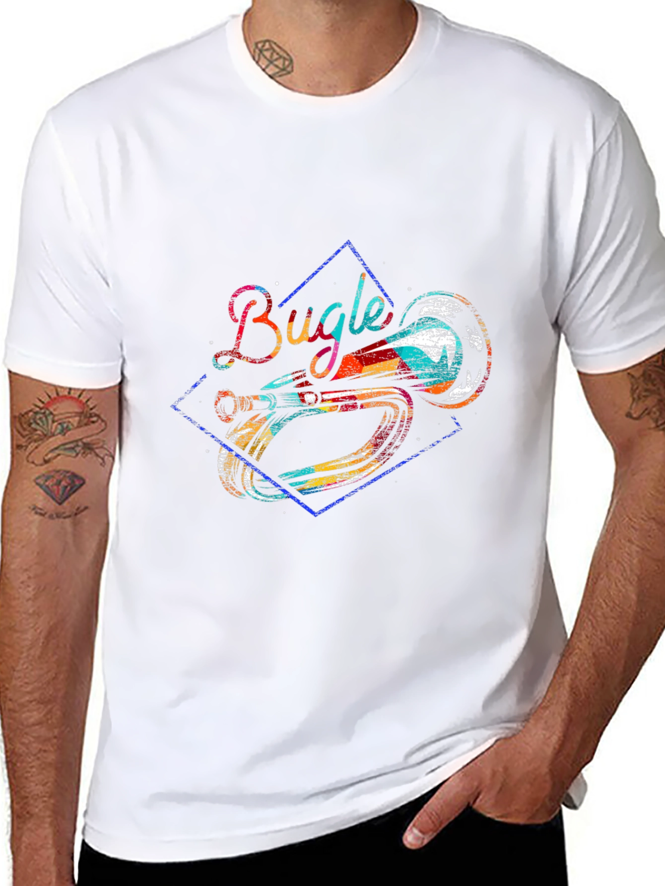 Bugle Graphic Tee - Music Lovers Shirt