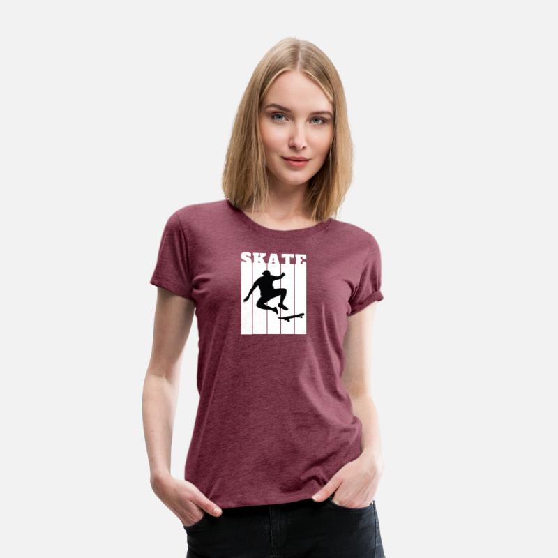 White Black Illustrated Skate T Shirt