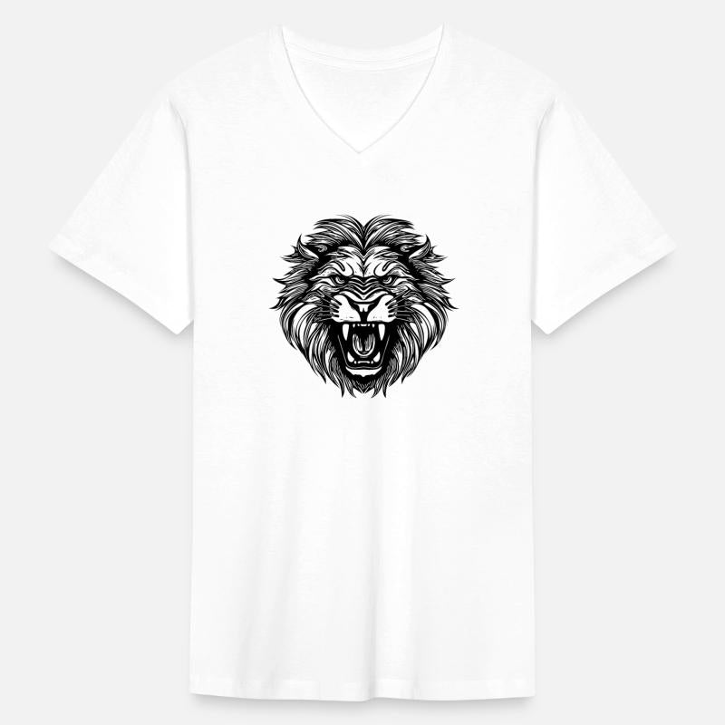 Wild Huge Lion Head Tattoo Style Mane