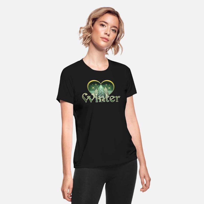 Winter Heart Evergreen Retro Sunset