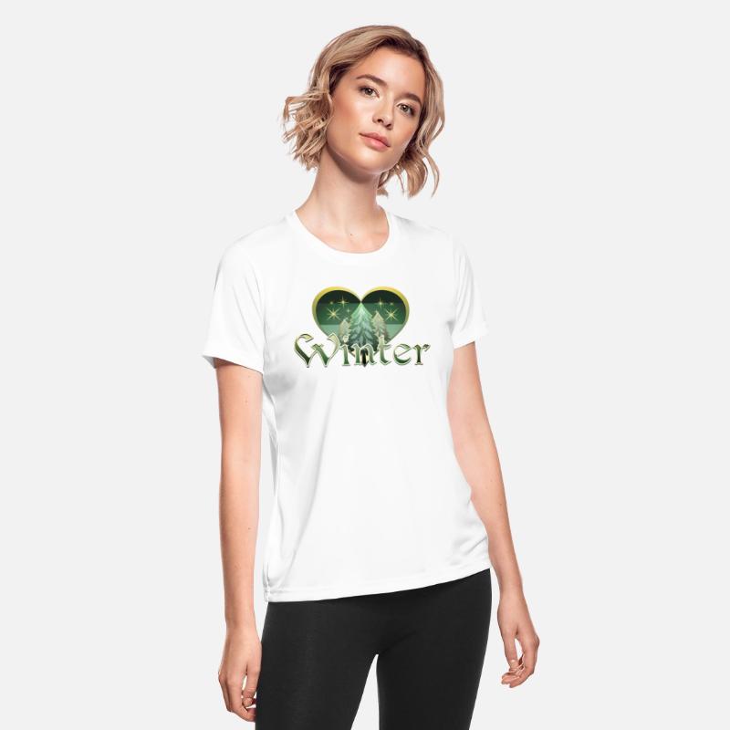 Winter Heart Evergreen Retro Sunset