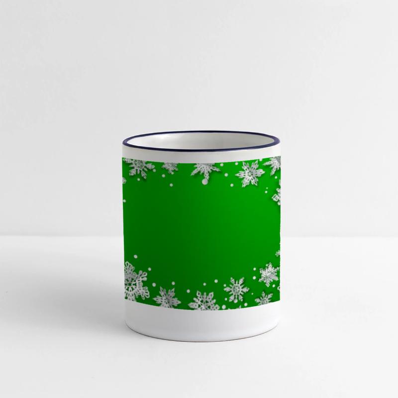 Winter Snowflakes Green White