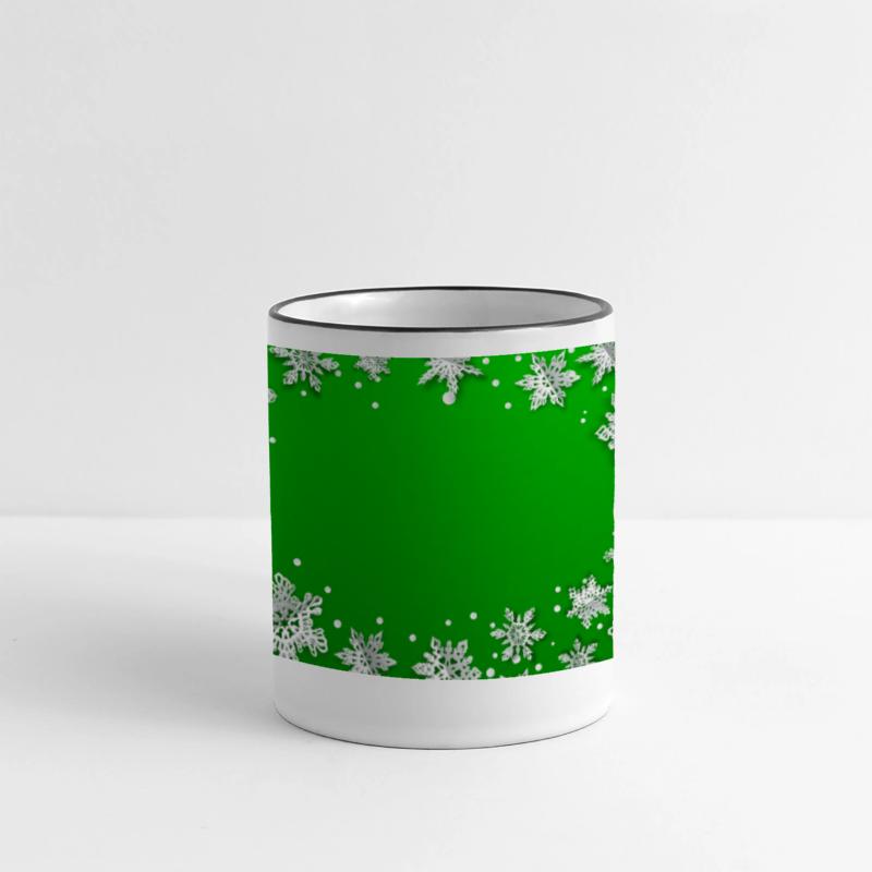 Winter Snowflakes Green White