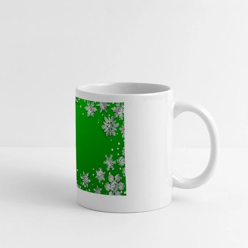 Winter Snowflakes Green White