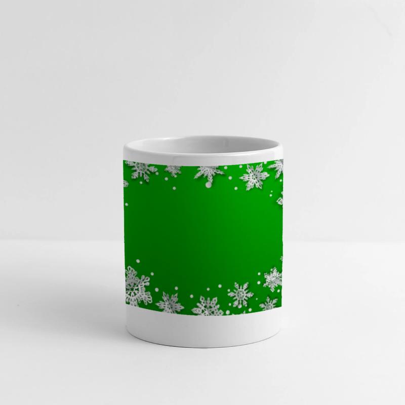 Winter Snowflakes Green White