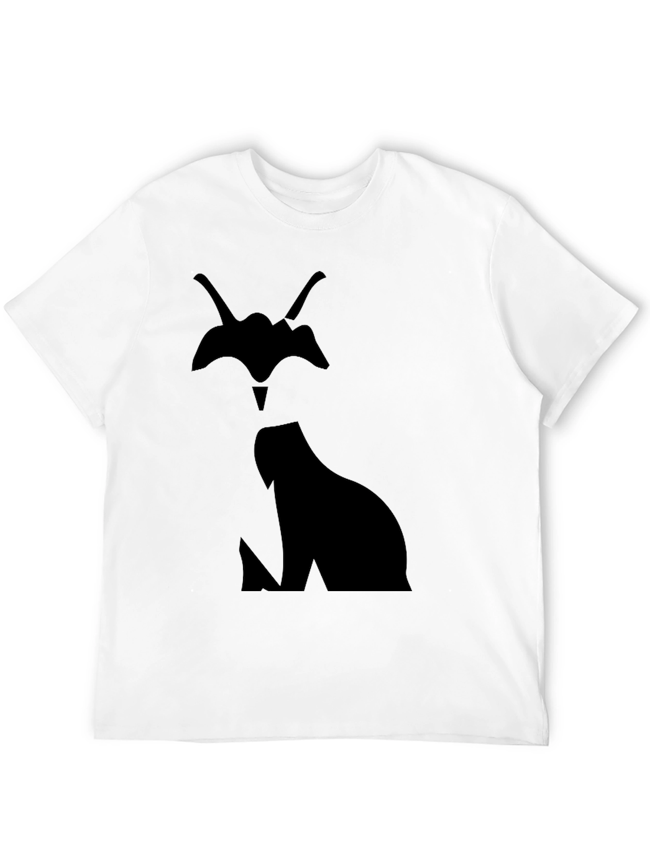 Mens Black Caracal Silhouette Graphic T-Shirt