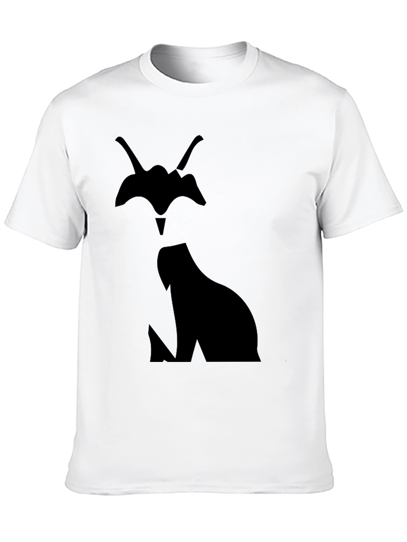 Mens Black Caracal Silhouette Graphic T-Shirt