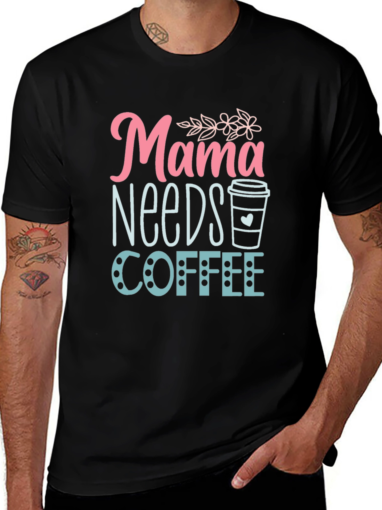 Mama Needs Coffee T-Shirt - Soft Black Tee